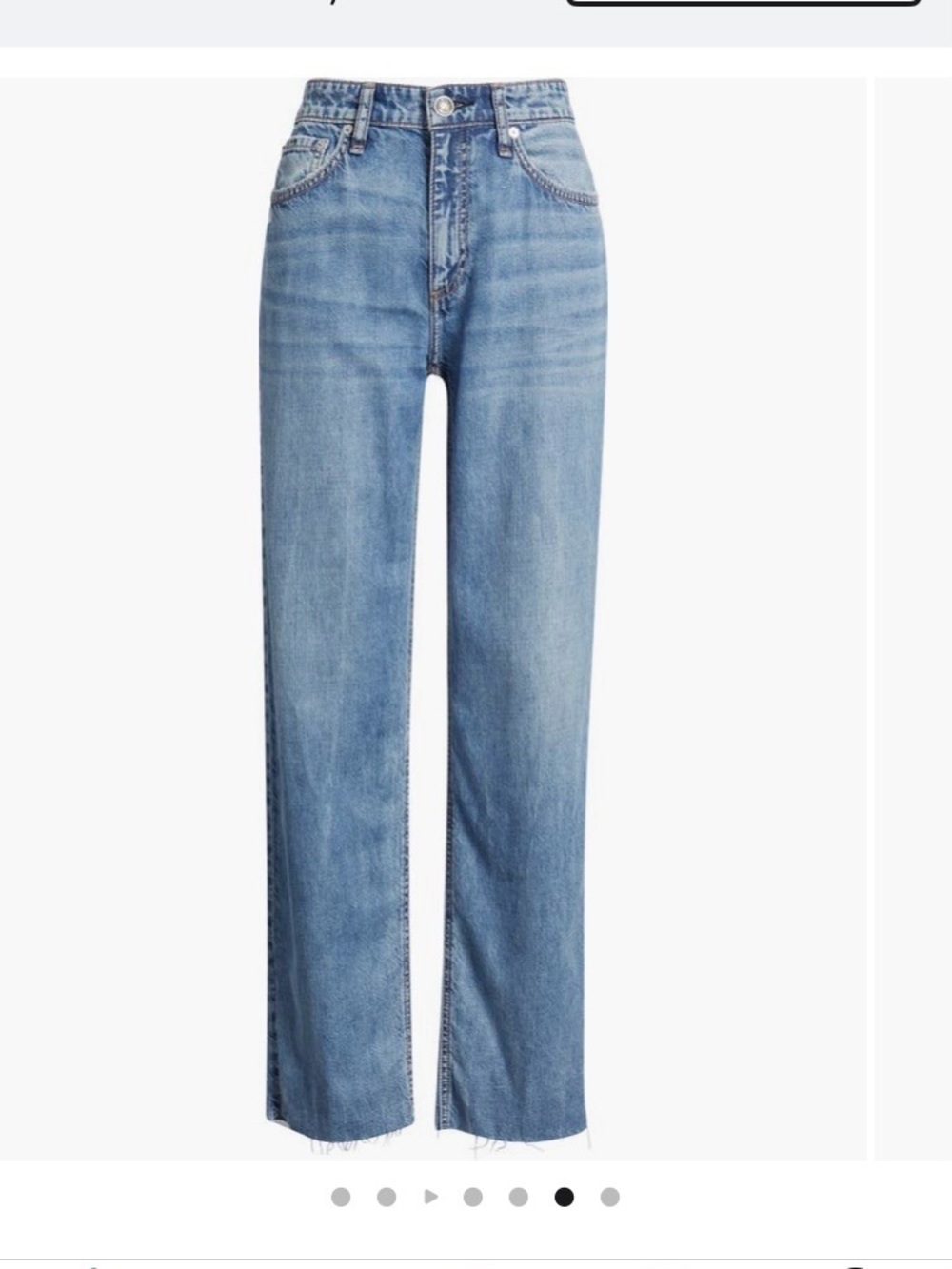 Rag & Bone Light Blue Straight-Leg Women's Jeans Dre Low Rise in Orion size 28
